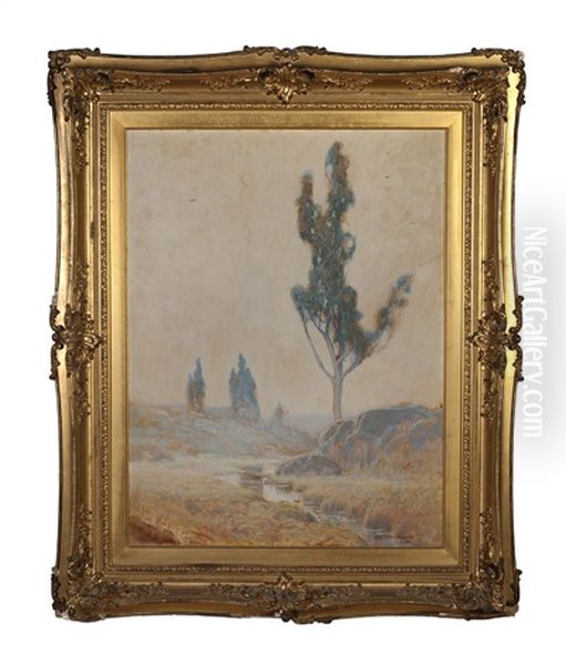 Landscape With Trees Beside A Stream - view 1