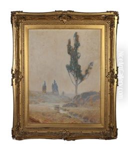 Landscape With Trees Beside A Stream Landscape With Trees Beside A Stream