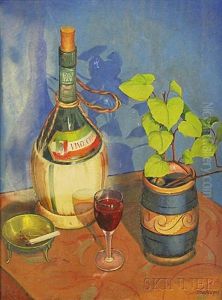 Still Life With Chianti by John Hufnagel