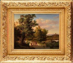 La Peche Au Filet by Claude Sebastien Hugard De La Tour