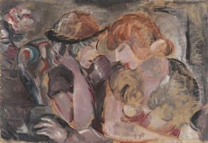 Zwei Damen Im Gesprach by Helmut vom (Kolle) Huegel