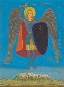 Saint Michael As Protector Of Liechtenstein by Johannes Hugentobler