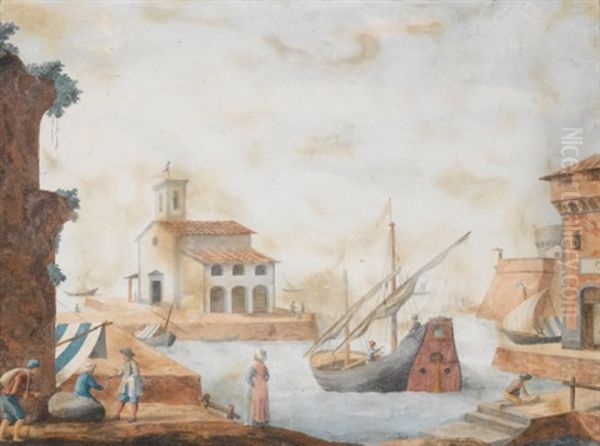 Harbour Scenes (pair) - view 1