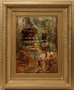 Watermill At The Rossett, N. Wales by William Huggins