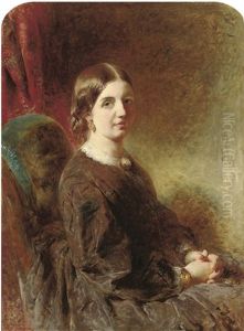 Portrait Of The Artist's Wife, In A Brown Dress
