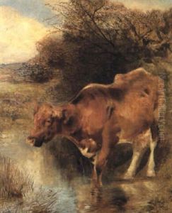 A Cow Watering by William Huggins
