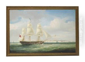 The Licensed East Indiaman Palmyra Showing Her Number As She Passes Margate Heading For The Downs