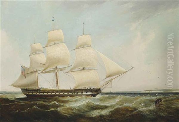 The East Indiaman Castle Huntly In The Channel Off Dover - view 1