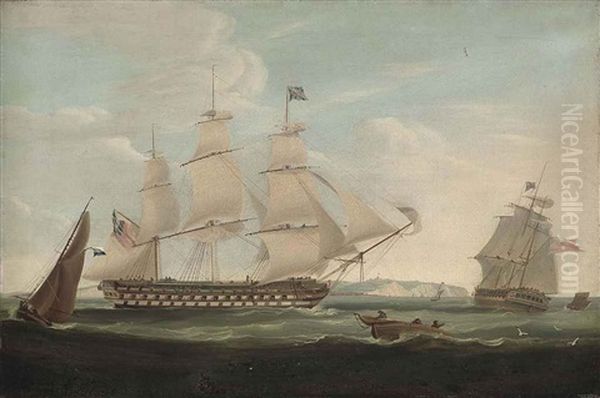 "lowther Castle" In Two Positions In The Channel Off Dover - view 1