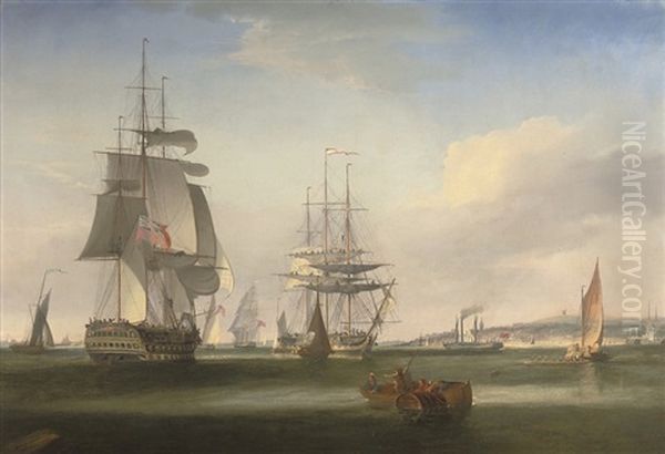 Shipping In The Thames Off Gravesend - view 1