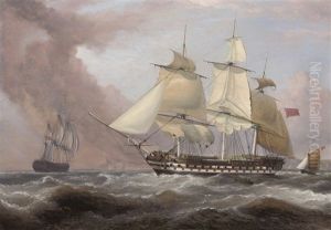 The East Indiaman "earl Balcarres" Hove-to And Dropping Her Pilot Off Dover