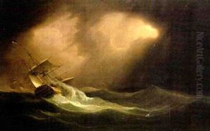 A Swedish Man-o'war, Taken By The Dutch As A Prize, And Other Ships Of A Squadron In Distress In Mountainous Seas