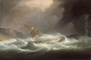 Survivors Rescued From A Shipwreck In A Storm