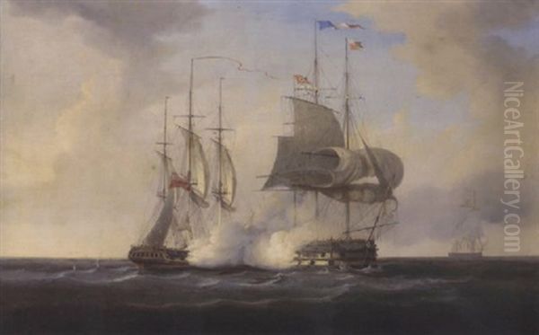 The Gallant Encounter Between "h.m.s. Boadicea" And Two French Warships On 31st August 1803 - view 1