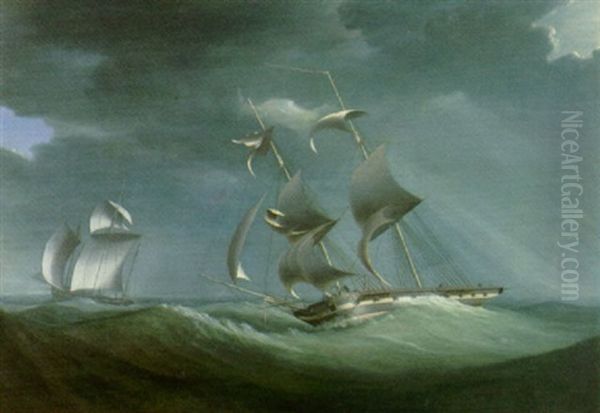 Ships In Stormy Seas - view 1