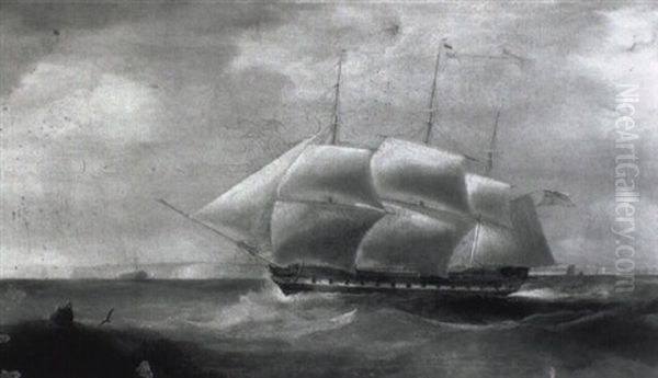 An East Indiaman Close-hauled In The Downs - view 1