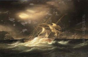 The Crew Of H.m.s. Curacoa During A Squall Off Toulon In 1812 by William John Huggins