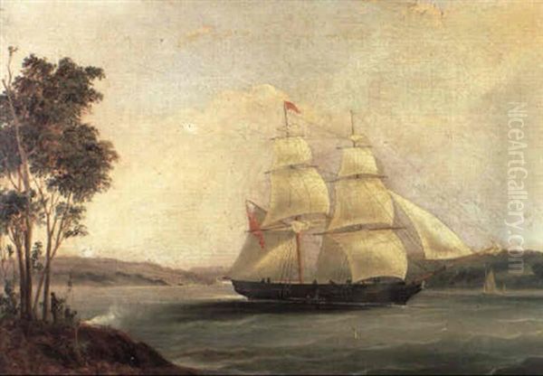 The Brig 'ullswater' Off Sydney Harbour - view 1