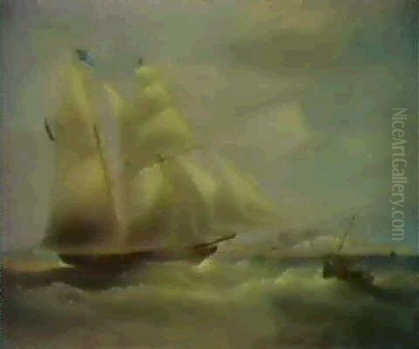 A Schooner Off Dover - view 1