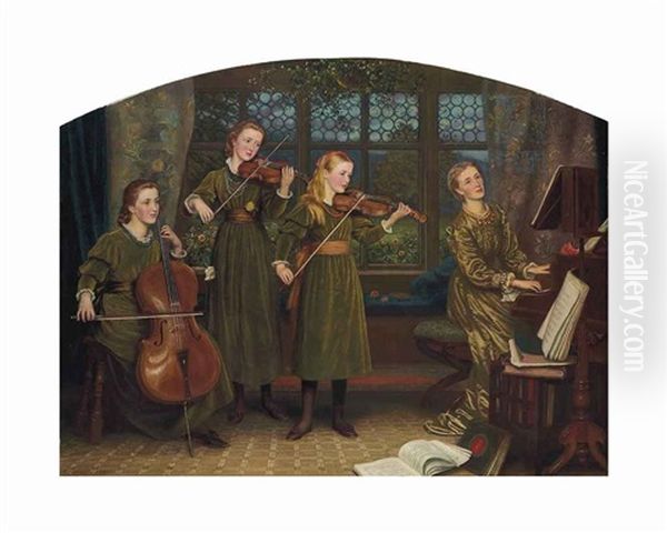 The Home Quartette: Mrs Vernon Lushington And Her Children - view 1