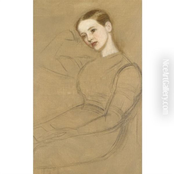 Portrait Of A Girl In Blue (+ A Seated Girl, Lrgr; 2 Works) - view 1