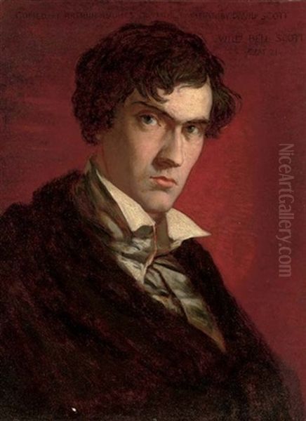 Portrait Of William Bell Scott In A Black Coat - view 1