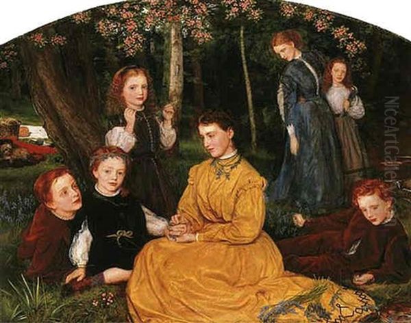A Birthday Picnic - Portraits Of The Children Of William And Anne Pattinson Of Felling, Near Gateshead - view 1