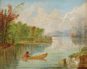 Indien Sur Un Canoe