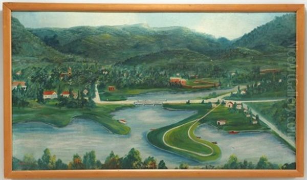 Richland Lake With The Town Of Dayton Tennessee In The Background - view 1