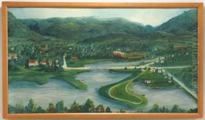 Richland Lake With The Town Of Dayton Tennessee In The Background by James Hughes