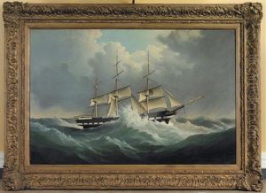 The Packet Ship "isaac Webb" Of The Black Ball Line The Packet Ship "isaac Webb" Of The Black Ball Line