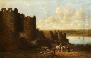 Travellers By Conway Castle Travellers By Conway Castle
