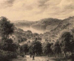 Distant View Of Windermere by John Joseph Hughes