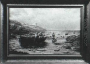 Along The Yorkshire Coast Near Whitby by John Joseph Hughes