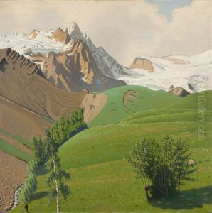 A View Of The Alps by Robert Morson Hughes