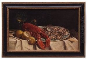 Still Life Study Of Lobster by William Hughes