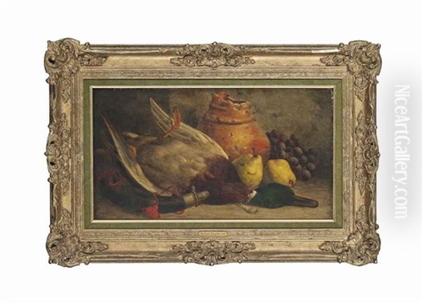 A Duck, Pears, Grapes And Pot, With A Casket To The Side - view 1