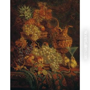 Still Life With Fruit And Ewer On A Table Top