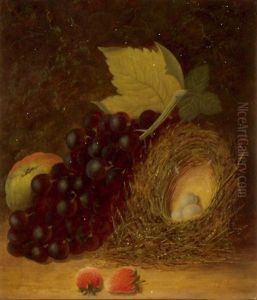 Fruchtestillleben Mit Vogelnest by William Hughes
