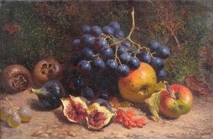 Still Life Of Grapes, Apples, Figs And Medlars