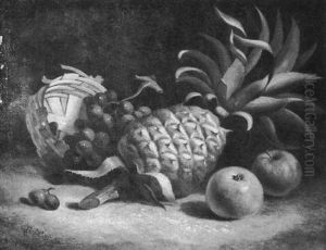 Still Life With Pineapple, Grapes, And Apples by William Hughes