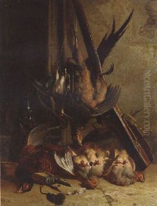 Still Life With Pheasants, English Partridges, Woodcock, A Tankard, A Wheel-lock Sporting Rifle And A Powder-flask