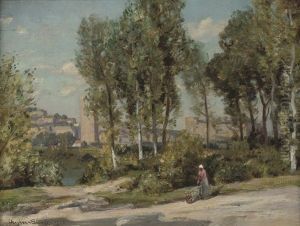 Beside A River In The Campagna by Sir Herbert Edwin Pelham Hughes-Stanton