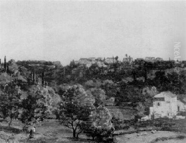 The Valley, Corfu by Sir Herbert Edwin Pelham Hughes-Stanton