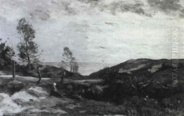 Figure On A Coastal Path - view 1