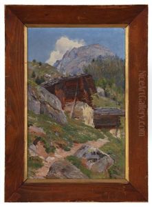 Chalet De La Lechere Finhaut (valais) by Fritz Huguenin