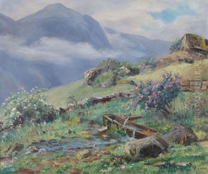 Sommerliche Alppartie by Fritz Huguenin
