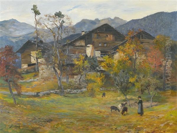 Herbstliche Walliser Landschaft Mit Ormone - view 1