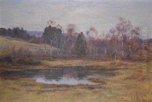 Paysage De Campagne A La Marre by Fritz Huguenin
