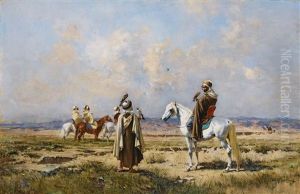 The Falconers by Victor Pierre Huguet